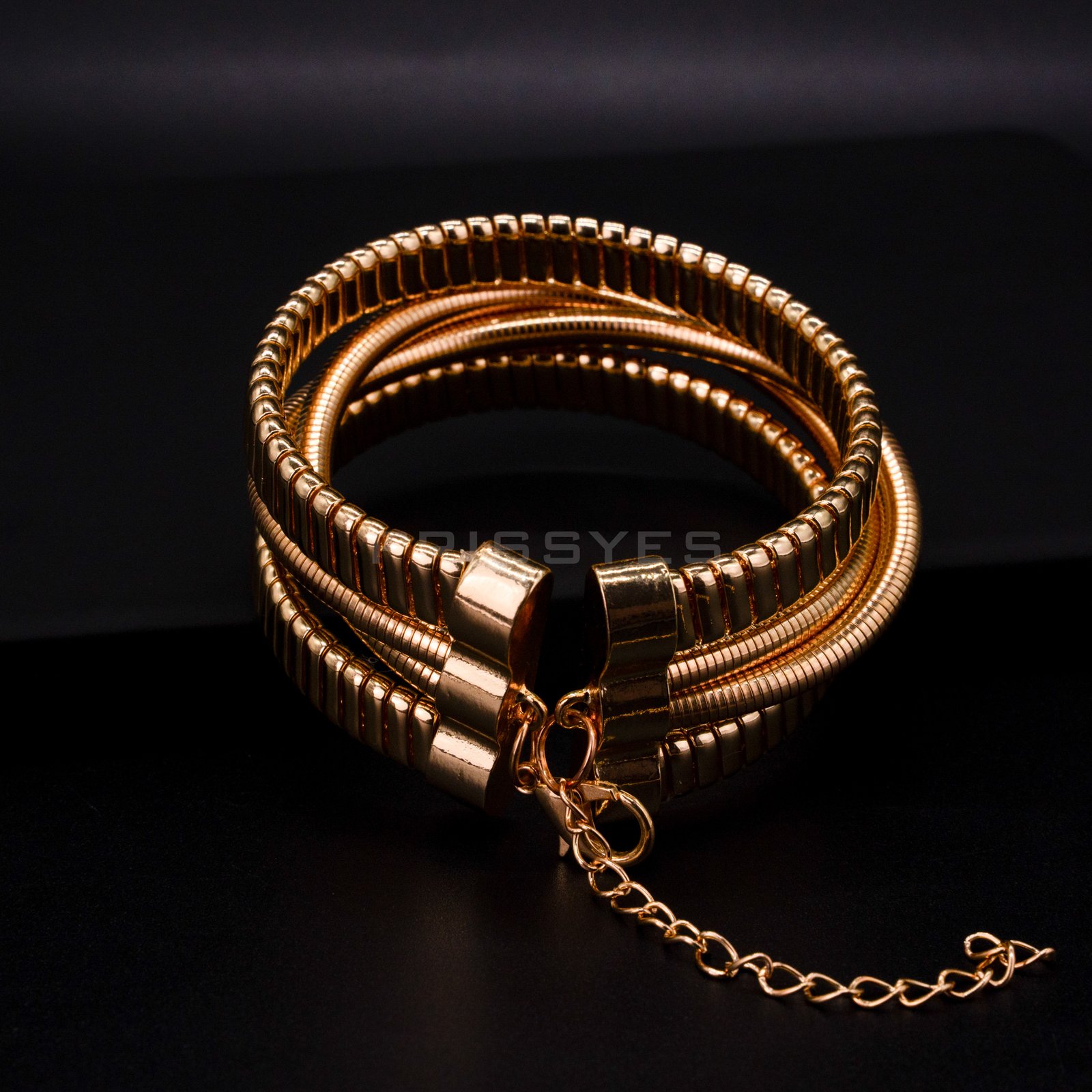 Gold Chunky Coil Design Bracelet
