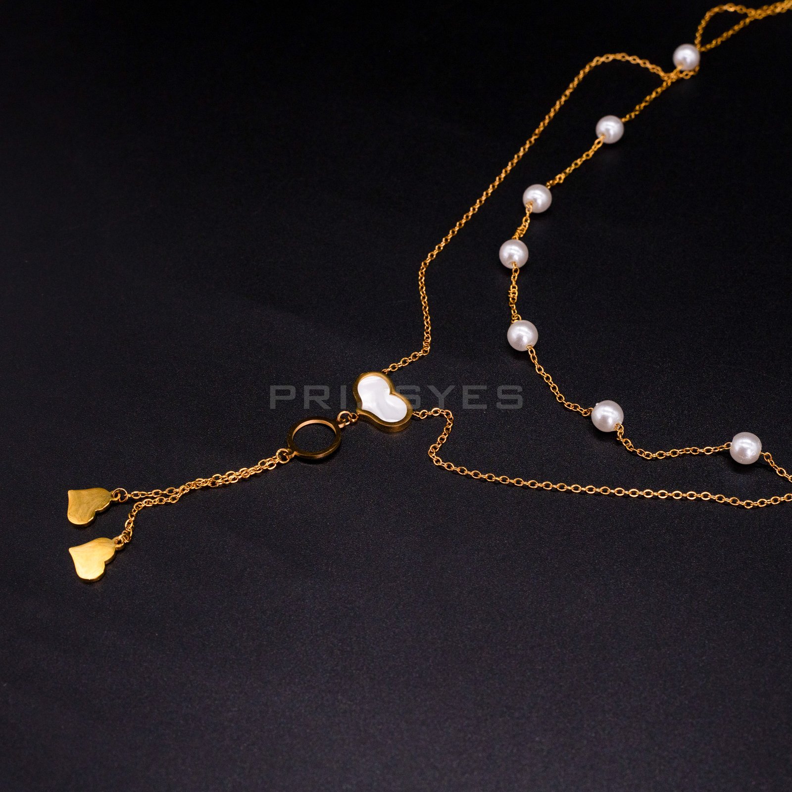 Multi Layer Gold Chain Pearl Necklace