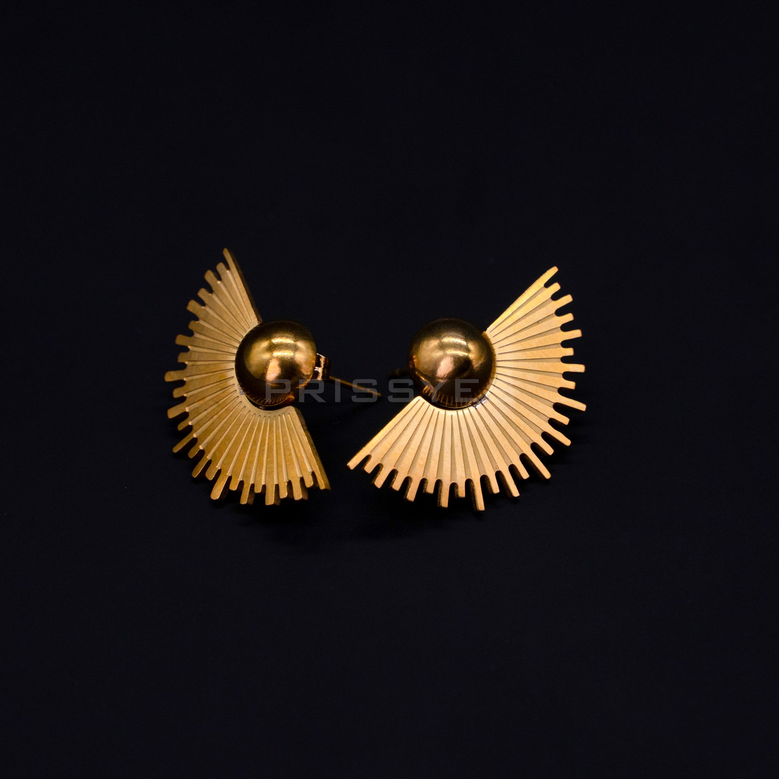 Half Sun Shaped Stud Earring