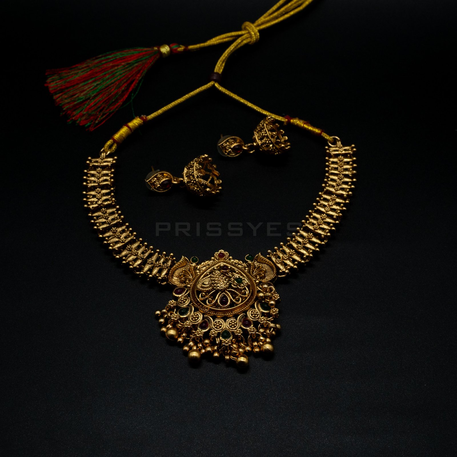 Peacock Design Pendent Brass Necklace