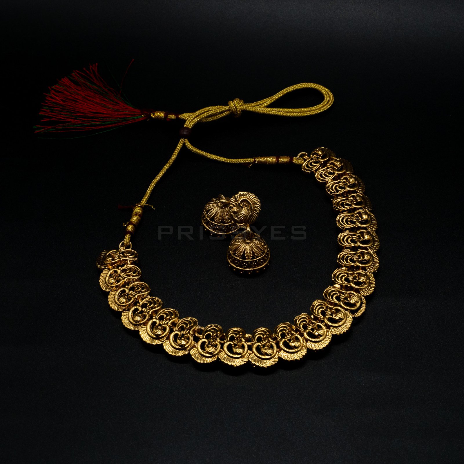 Peacock Design 1 layer Brass Necklace